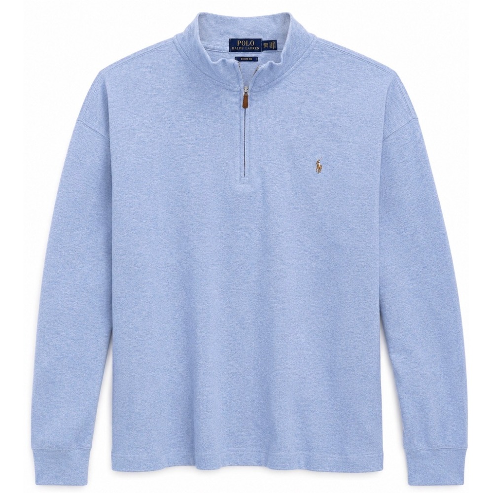 Polo Ralph Lauren Estate Rib Quarter Zip Pullover Sweater Men's 2XB Blue